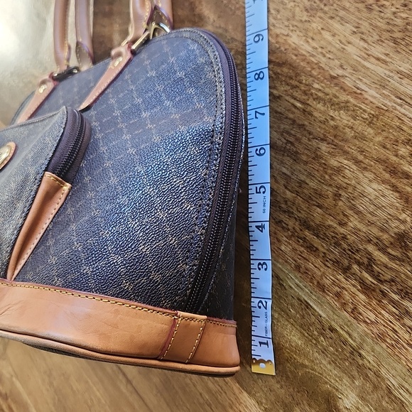 {RIONI} Moda Italia Signature Dome Brown Handle Bag - Picture 16 of 16